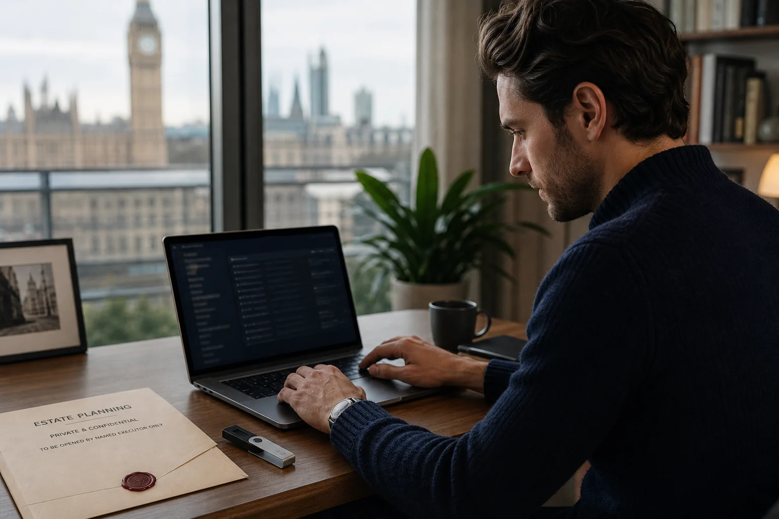 London professional recording digital assets for inclusion in an estate plan