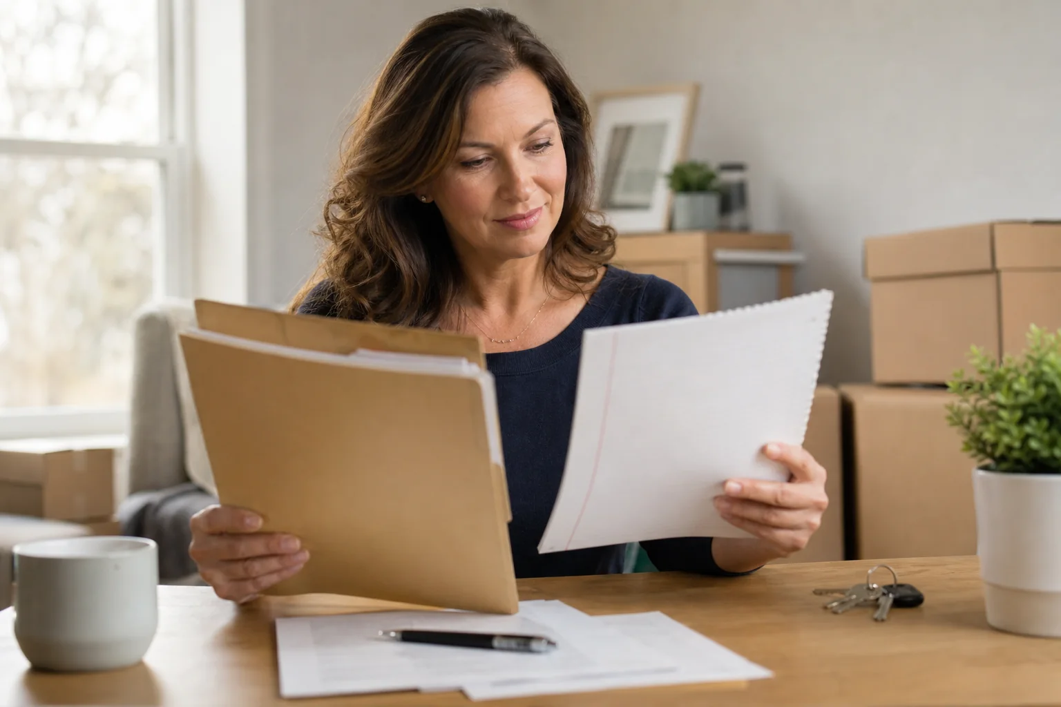 London homeowner reviewing an existing will after moving house