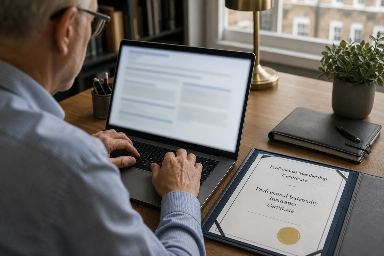 Client checking a UK will writer's professional credentials online